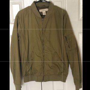 Olive tinted H&M light bomber jacket.
